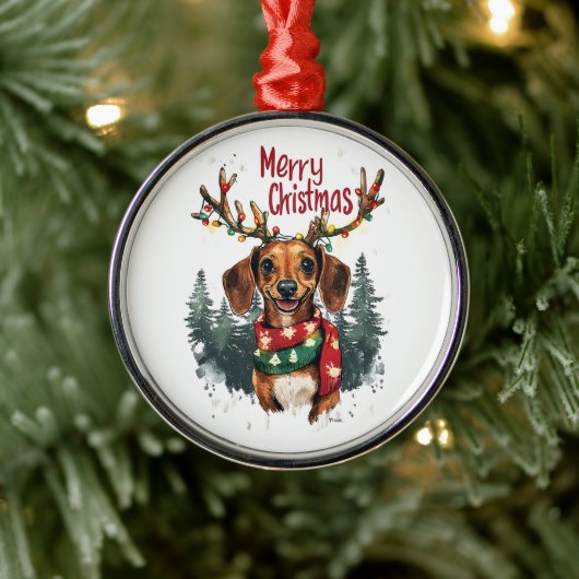 Niedliche Dackel Ornament Aus Metall (Baum)