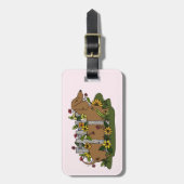 Niedliche Dackel Personalisiert Gepäckanhänger (Vorderseite vertikal)