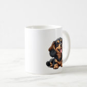 Niedliche Dackel Puppy-Coffee-Cup Kaffeetasse (VorderseiteRechts)