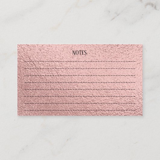 Niedliche Dackel Pups Nachwuchs Chic Rose Gold Visitenkarte (Rückseite)