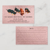 Niedliche Dackel Pups Nachwuchs Chic Rose Gold Visitenkarte (Vorne/Hinten)