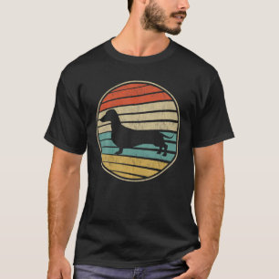 Niedliche Dackel Retro Vintag 70er 80er Dackel Dog T-Shirt