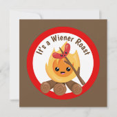 niedliche Dackel Roast Party Einladung hinzufügen  (Vorderseite)