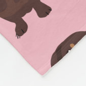 Niedliche Dackel Rosa Fleece Leder (Ecke)