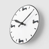 Niedliche Dackel Runde Wanduhr (Winkel)