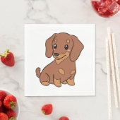 Niedliche Dackel Serviette (Beispiel)