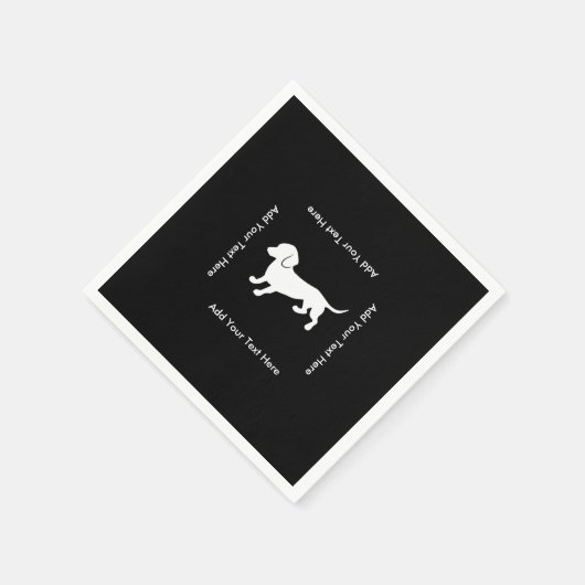 Niedliche Dackel Serviette (Ecke)