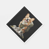 Niedliche Dackel Stilvoller Hund Serviette (Ecke)