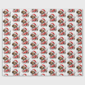 Niedliche Dackel Weihnachten Geschenkpapier (Flach)