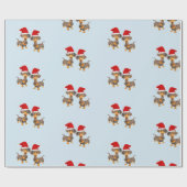 Niedliche Dackel Weihnachten Geschenkpapier (Flach)