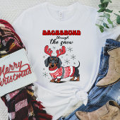 Niedliche Dackel Weihnachten Shirt der Frauen