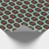 Niedliche Dackel Weihnachts Geschenkpapier (Ecke)