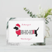 Niedliche Dackel Weihnachts-Hund ich war gut Karte (Stehend Vorderseite)