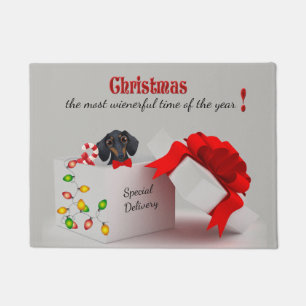 Niedliche Dackel Weihnachtsgeschenk Doormat Fußmatte