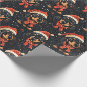 Niedliche Dackel Weihnachtsmuster Geschenkpapier (Ecke)