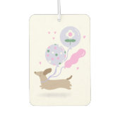 Niedliche Dackel Weiner Dog Lover Party Rosa Autolufterfrischer (Vorderseite)