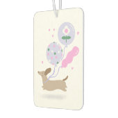 Niedliche Dackel Weiner Dog Lover Party Rosa Autolufterfrischer (Links)