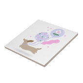 Niedliche Dackel Weiner Dog Lover Party Rosa Fliese (Seite)