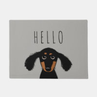 Niedliche Dackel Welpe | Dackel Hund Hallo Doormat
