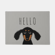 Niedliche Dackel Welpe | Dackel Hund Hallo Doormat