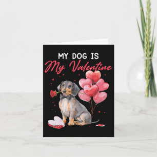 Niedliche Dackel Welpe Valentine Besitzer mein Hun Karte