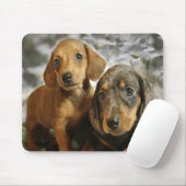 Niedliche Dackel-Welpen (Brown/Schwarzes) Mousepad (Mit Mouse)