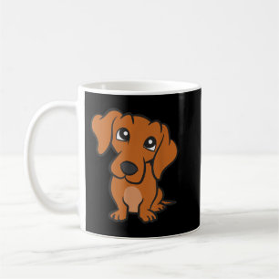 Niedliche Dackel Welpen Hund Dackel T - Shirt Kaffeetasse