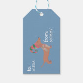 Niedliche Dackel Welpen Hundefreund bis Weihnachte Geschenkanhänger (Vorderseite)