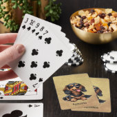 Niedliche Dackel Welpenhund Maßgeschneiderte Karte Spielkarten (In Situ)