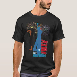 Niedliche Dackel Witzige Dackel Unabhängigkeitstag T-Shirt