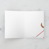 Niedliche Dackel zu Fuß auf Pfahlkarte Karte (Innenseite)