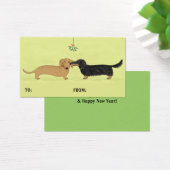 Niedliche Dackeln Mistletoe Kiss Weihnachtsgeschen (Schreibtisch)