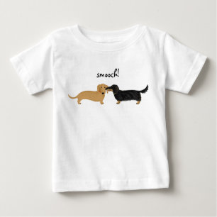 Niedliche Dackeln Smooch Dackel Hunde Liebe Baby T-shirt