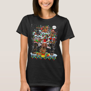 Niedliche Dackeln von Santa Reindeer Elf auf Weihn T-Shirt