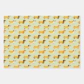 Niedliche Dackeln Weiner Dog Hot Dog Funny Pattern Geschenkpapier Set (Vorderseite 2)