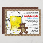 Niedliche Dadchelor Party Einladungen - Windel (Vorne/Hinten)