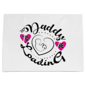 Niedliche Daddy-to-be Wortart Große Geschenktüte (Vorderseite)