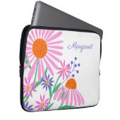 Niedliche Daisies individuelle Name Laptop-Ärmel Laptopschutzhülle (Vorne Rechts)