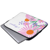 Niedliche Daisies individuelle Name Laptop-Ärmel Laptopschutzhülle (Vorne Knopf)