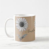 Niedliche Daisy-Blume benutzerdefinierbar Kaffeetasse (Links)