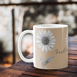 Niedliche Daisy-Blume benutzerdefinierbar Kaffeetasse