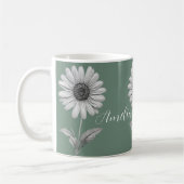 Niedliche Daisy Blume Boho Green individuell anpas Kaffeetasse (Links)