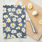 Niedliche Daisy Blume Botanische Kindermuster Gefä Geschirrtuch (Viertel Falte)