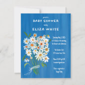 Niedliche Daisy Bouquet handbemalt Babydusche Einladung (Rückseite)