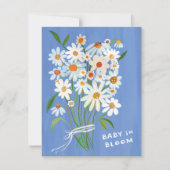 Niedliche Daisy Bouquet handbemalt Babydusche Einladung (Vorderseite)