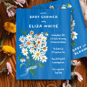 Niedliche Daisy Bouquet handbemalt Babydusche Einladung
