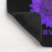 Niedliche Daisy Butterfliegen Lila Ribbon-Überdosi Mousepad (Ecke)