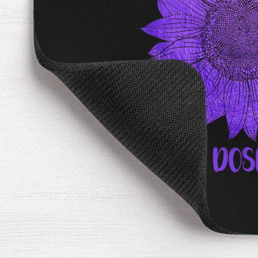 Niedliche Daisy Butterfliegen Lila Ribbon-Überdosi Mousepad (Ecke)
