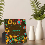 Niedliche Daisy Yellow Fun Floral Whimsical indivi Fotoplatte<br><div class="desc">Hübsche, skurrile und stilvolle Kunstwerke, die zum inspirier und Aufheben geschaffen wurden. Die farbenfrohe, hübsche Blumengestaltung verleiht Ihrem Tag ein angenehmes Ambiente. Diese lustigen, trendigen Easel-Plakate machen große inspirierende Feste für Familie, Freunde, Mitarbeiter, Lehrer, etc.. Personalisieren Sie mit einem Namen oder Monogramm für ein wirklich einzigartiges und herzliches Geschenk. Besondere...</div>