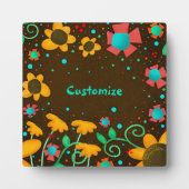 Niedliche Daisy Yellow Fun Floral Whimsical indivi Fotoplatte (Vorderseite)